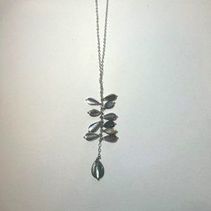 Lia Sophia Abalone Shell Silver Tone Necklace